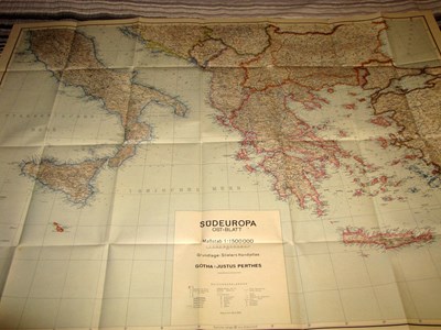 Picture of WWII GERMAN MAP OF SOUTHERN EUROPE  (1944)
