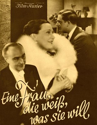 Picture of EINE FRAU, DIE WEIß, WAS SIE WILL  (1934)
