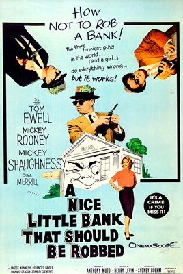 Picture of TWO FILM DVD:  A NICE LITTLE BANK THAT SHOULD BE ROBBED  (1958)  +  ALL-AMERICAN CO-ED  (1941)